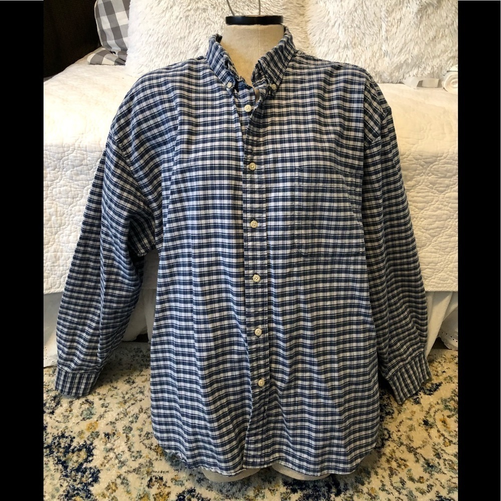 Eddie Bauer 100% cotton MENS BUTTON UP LONG SLEEVE